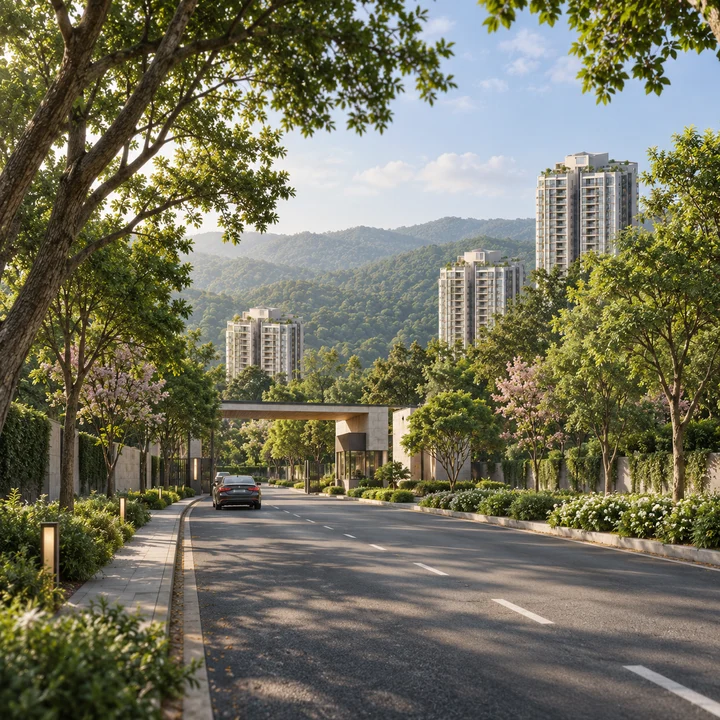 Prestige Bannerghatta Road setting at Lakshmipura, artist's impression Prestige Bannerghatta Road setting at Lakshmipura, artist's impression